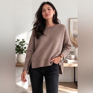 Aritzia Babaton Crewneck Merino Wool Sweater Oversized Small